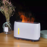 NNEDSZ Essential Oil Aroma Diffuser and Remote - White 240ml Flame Fire Style Air Humidifier