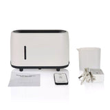 NNEDSZ Essential Oil Aroma Diffuser and Remote - White 240ml Flame Fire Style Air Humidifier