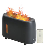 NNEDSZ Essential Oil Aroma Diffuser and Remote - Grey 240ml Flame Fire Style Air Humidifier