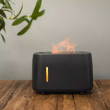NNEDSZ Essential Oil Aroma Diffuser and Remote - Grey 240ml Flame Fire Style Air Humidifier