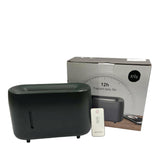 NNEDSZ Essential Oil Aroma Diffuser and Remote - Grey 240ml Flame Fire Style Air Humidifier