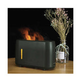 NNEDSZ Essential Oil Aroma Diffuser and Remote - Grey 240ml Flame Fire Style Air Humidifier