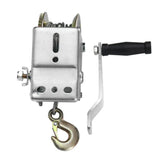 NNEDSZ 1200lb Manual Hand Winch Steel Wire - Boat Jet Ski Marine Trailer Crank 500KG