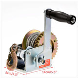 NNEDSZ 1200lb Manual Hand Winch Steel Wire - Boat Jet Ski Marine Trailer Crank 500KG