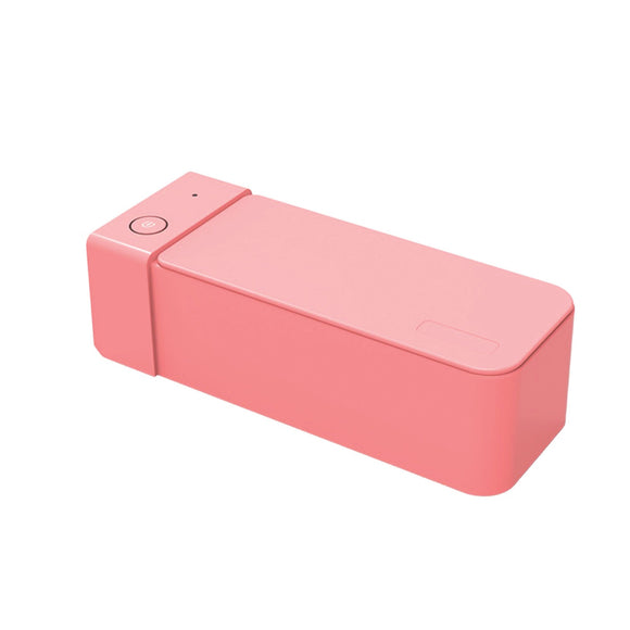 NNEDSZ 600ml Ultrasonic Jewellery Cleaner Mini Pink - Portable Personal Sonic Bath