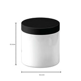 NNEDSZ 5x 200g Plastic Cosmetic Jar + Lids - Empty White Cream Container