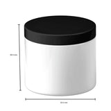 NNEDSZ 5x 500g Plastic Cosmetic Jar + Lids - Empty White Cream Container