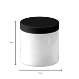NNEDSZ 5x 250g Plastic Cosmetic Jar + Lids - Empty White Cream Container