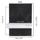 NNEDSZ 100 Resealable Mylar Stand Up Bags 28.5x19cm - Black Food Packaging Zip Pouch