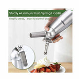 NNEDSZ Cream Whipper Dispenser 250ml - Aluminium Canister and Decorating Nozzles