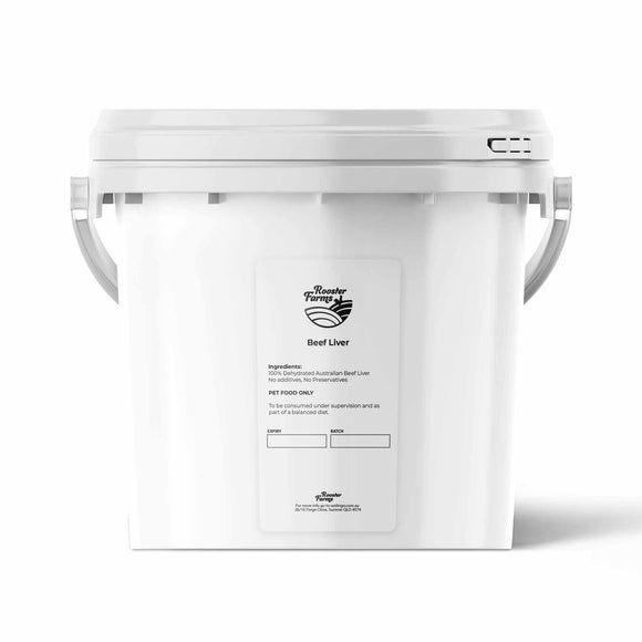 NNEDSZ 1Kg Dog Treat Beef Liver Pieces Bucket - Dehydrated Australian Healthy Puppy Chew