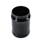 NNEDSZ 10x 2L Wide Mouth Plastic Jars and Lids Black - Empty Protein and Powder Tubs
