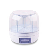 NNEDSZ 6 Grid Rotating Food Grain Dispenser 3.6L - Compartment Storage Container