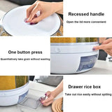 NNEDSZ 6 Grid Rotating Food Grain Dispenser 3.6L - Compartment Storage Container