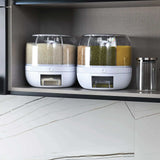 NNEDSZ 6 Grid Rotating Food Grain Dispenser 3.6L - Compartment Storage Container