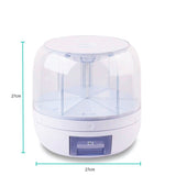 NNEDSZ 6 Grid Rotating Food Grain Dispenser 7.2L - Large Compartment Storage Container
