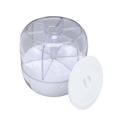 NNEDSZ 6 Grid Rotating Food Grain Dispenser 7.2L - Large Compartment Storage Container