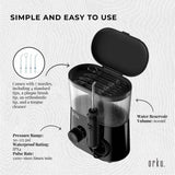 NNEDSZ Water Jet Dental Flosser 600ml Black - Electric Oral Pressure Tooth Irrigator