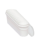 NNEDSZ 10x 1.2L Plastic Buckets + Lids - Food Grade Empty White Tub With Handle