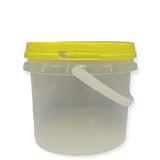 NNEDSZ Bulk 100 x 0.8L Honey Bucket with Lid - 1Kg Clear Tamper Proof Plastic Tub