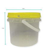 NNEDSZ Bulk 100 x 0.8L Honey Bucket with Lid - 1Kg Clear Tamper Proof Plastic Tub