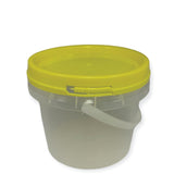 NNEDSZ Bulk 100 x 0.8L Honey Bucket with Lid - 1Kg Clear Tamper Proof Plastic Tub