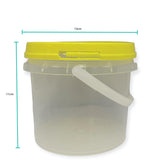 NNEDSZ Bulk 10 x 0.8L Honey Bucket with Lid - 1Kg Clear Tamper Proof Plastic Tub