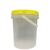 NNEDSZ Bulk 100 x 1.2L Honey Bucket with Lid - 1.5Kg Clear Tamper Proof Plastic Tub