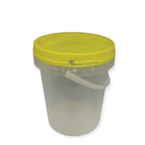 NNEDSZ Bulk 100 x 1.2L Honey Bucket with Lid - 1.5Kg Clear Tamper Proof Plastic Tub
