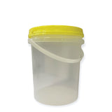 NNEDSZ Bulk 100 x 1.2L Honey Bucket with Lid - 1.5Kg Clear Tamper Proof Plastic Tub