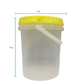 NNEDSZ Bulk 100 x 1.2L Honey Bucket with Lid - 1.5Kg Clear Tamper Proof Plastic Tub