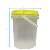 NNEDSZ Bulk 10 x 1.2L Honey Bucket with Lid - 1.5Kg Clear Tamper Proof Plastic Tub