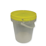 NNEDSZ Bulk 10 x 1.2L Honey Bucket with Lid - 1.5Kg Clear Tamper Proof Plastic Tub