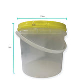 NNEDSZ Bulk 100 x 2.2L Honey Bucket with Lid - 3Kg Clear Tamper Proof Plastic Tub