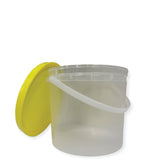 NNEDSZ Bulk 100 x 2.2L Honey Bucket with Lid - 3Kg Clear Tamper Proof Plastic Tub