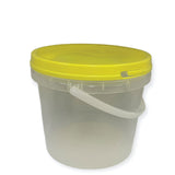 NNEDSZ Bulk 100 x 2.2L Honey Bucket with Lid - 3Kg Clear Tamper Proof Plastic Tub