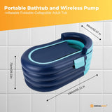 NNEDSZ Portable Bathtub and Wireless Pump - Inflatable Foldable Collapsible Adult Tub