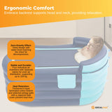 NNEDSZ Portable Bathtub and Wireless Pump - Inflatable Foldable Collapsible Adult Tub