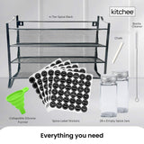 NNEDSZ 4 Tier Metal Spice Rack - Kitchen Pantry Herb Storage Organiser
