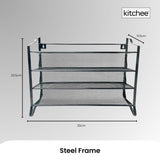 NNEDSZ 4 Tier Metal Spice Rack - Kitchen Pantry Herb Storage Organiser