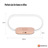 NNEDSZ Wireless Charging Table Lamp - Bedside Office Dimmable Light With Clock