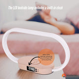 NNEDSZ Wireless Charging Table Lamp - Bedside Office Dimmable Light With Clock