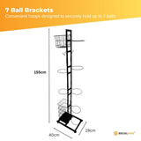 NNEDSZ Sports Equipment Storage Rack - Vertical Ball Organiser Basketball Garage Stand