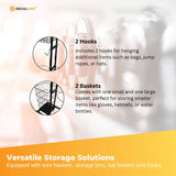 NNEDSZ Sports Equipment Storage Rack - Vertical Ball Organiser Basketball Garage Stand