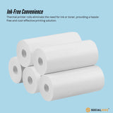NNEDSZ Social Hike 5 Pack Thermal Paper Camera Rolls - Instant Print Printer Refill