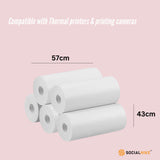 NNEDSZ Social Hike 5 Pack Thermal Paper Camera Rolls - Instant Print Printer Refill