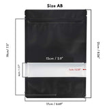 NNEDSZ 100 Resealable Stand Up Bags 21x17cm - Black Food Packaging Zip Pouch