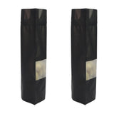NNEDSZ 100 Resealable Stand Up Bags 21x17cm - Black Food Packaging Zip Pouch