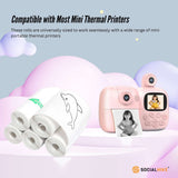 NNEDSZ Social Hike 5 Pack Thermal Paper Camera Rolls Sticker - Instant Print Refill