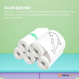 NNEDSZ Social Hike 5 Pack Thermal Paper Camera Rolls Sticker - Instant Print Refill